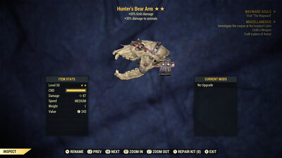 Hunter 50 Bear Arm