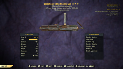 Executioners 25A/50 Gatling Gun