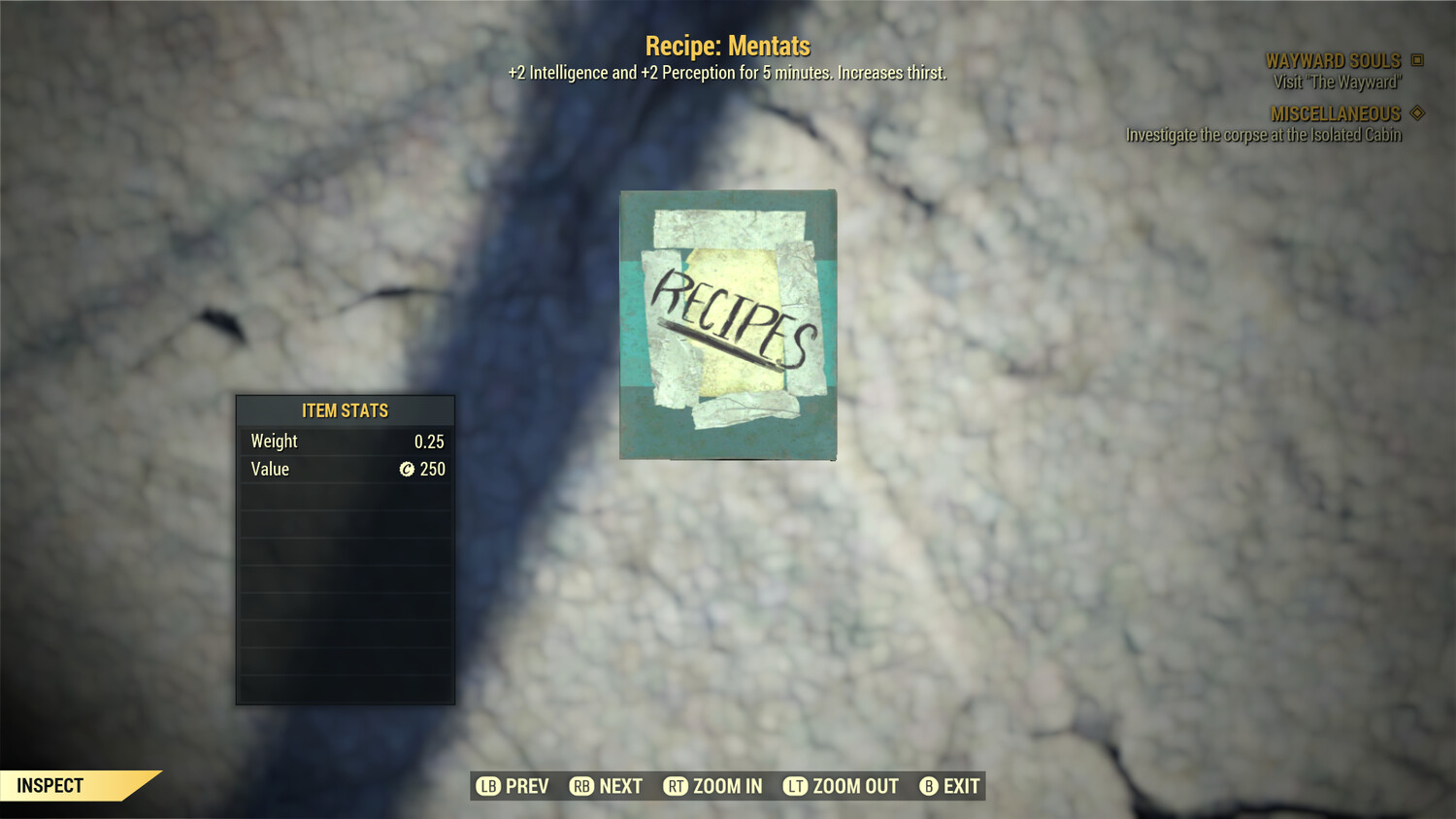 Recipe: Mentats