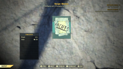 Recipe: Mentats