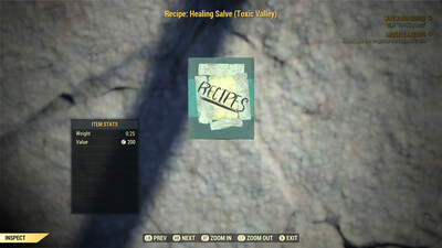 Recipe: Healing Salve (Toxic Valley)
