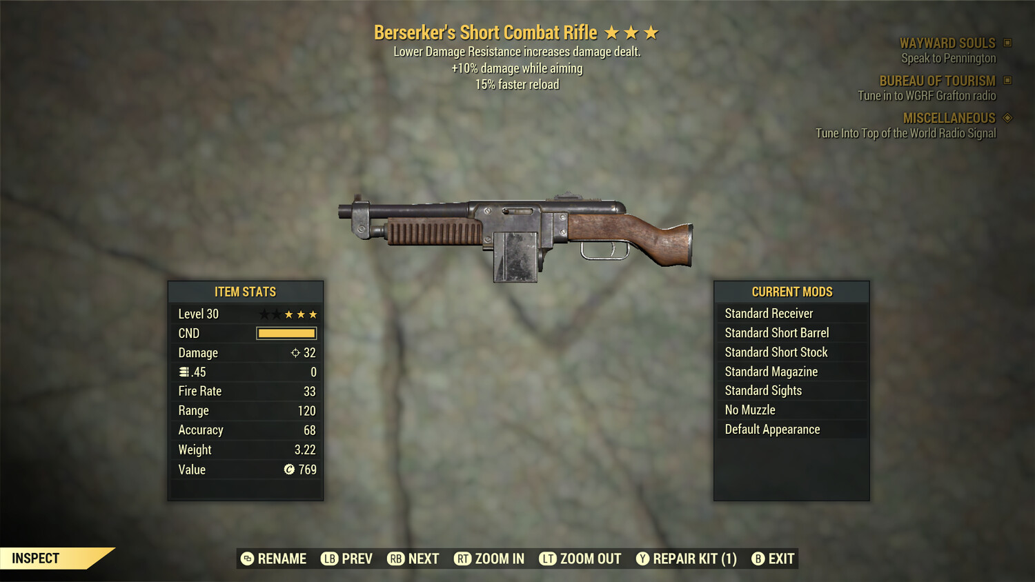 Berserkers 10/15  Combat Rifle