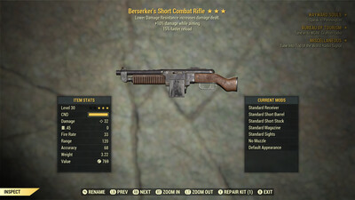 Berserkers 10/15  Combat Rifle
