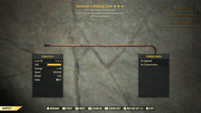 Berserkers PA/90 Walking Cane