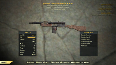 Bloodied 10/15 Radium Rifle