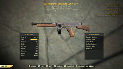 Executioners Explosive 50 Submachine Gun