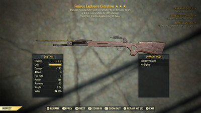 Furious Explosive 50/15 Crossbow