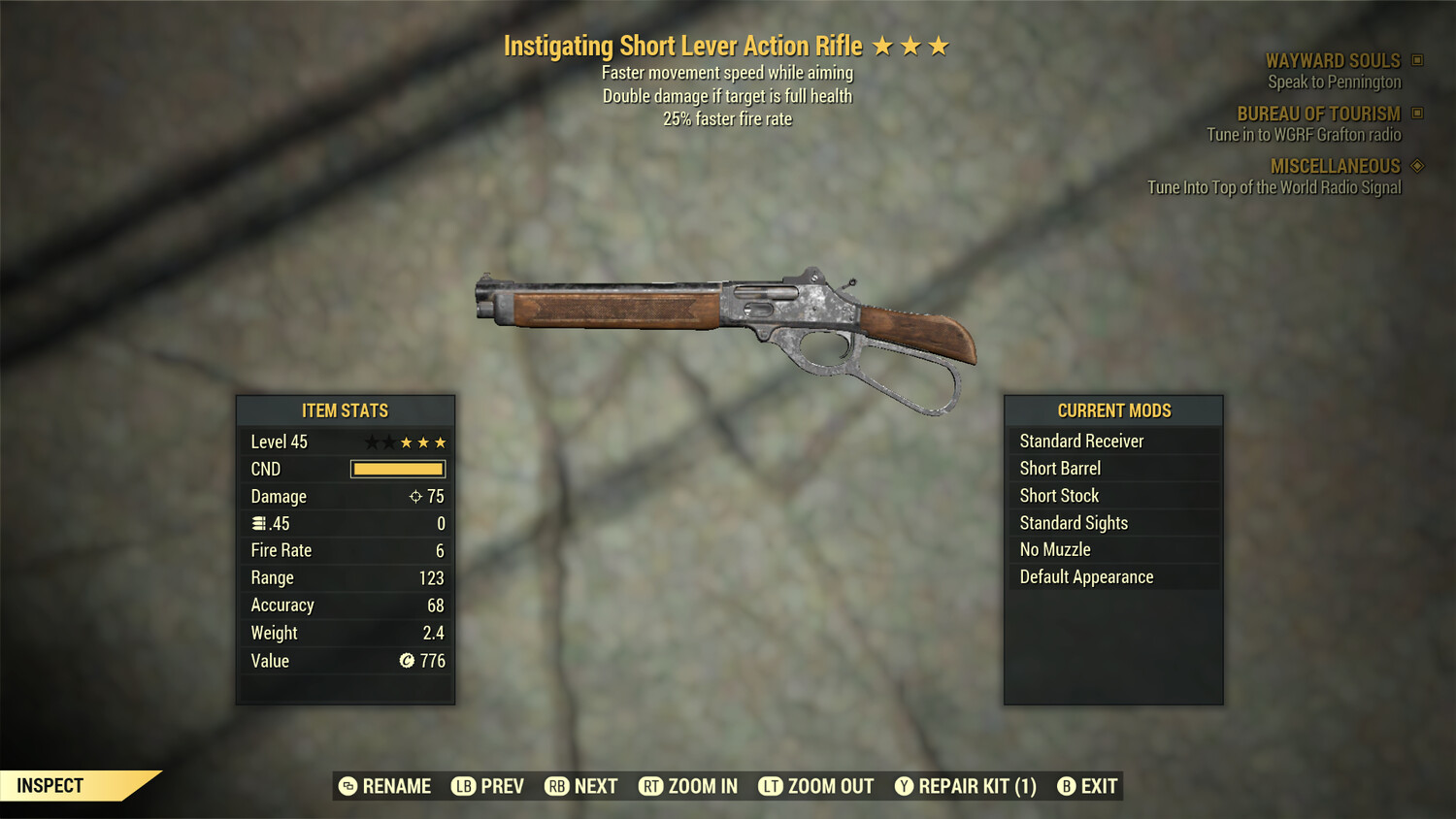 Instigating 25/FMSWA Lever Action