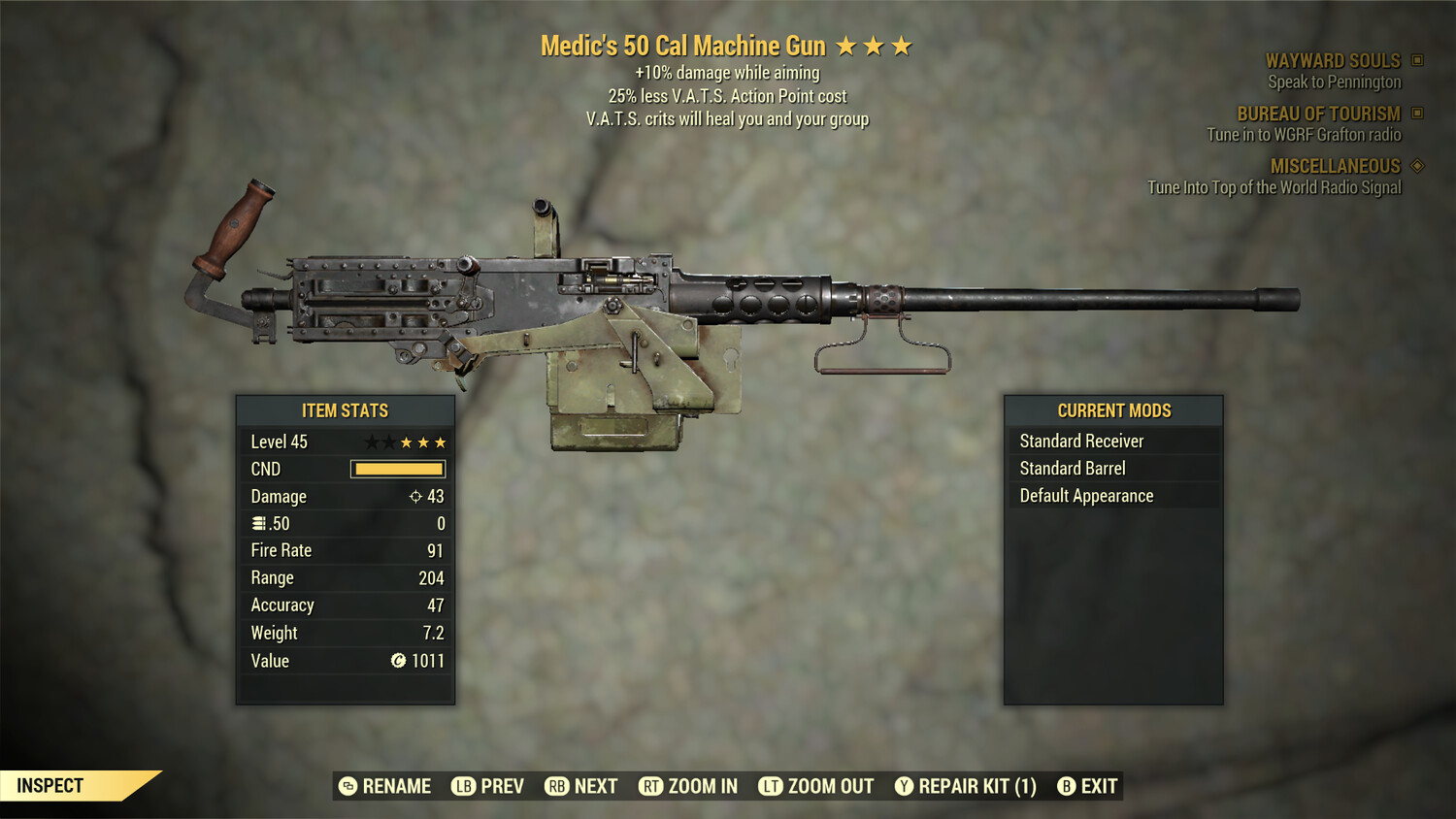 Medics 10/25 50-Cal Machine Gun
