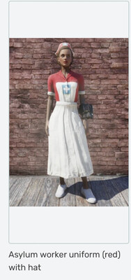 RED Asylum Worker Hat + Outfit