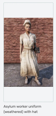 WEATHERED Asylum Worker Hat + Outfit