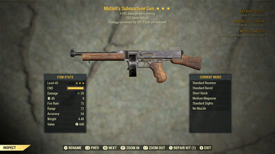 Mutant 10/15 Submachine Gun