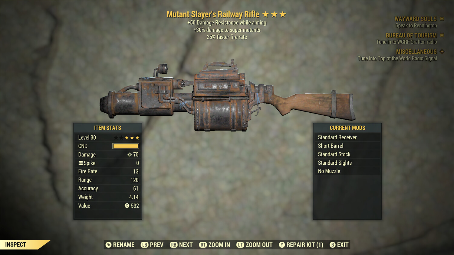Mutant Slayers 25/50 Railway Rifle