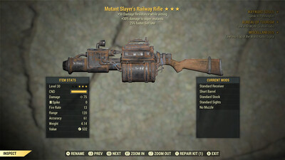 Mutant Slayers 25/50 Railway Rifle