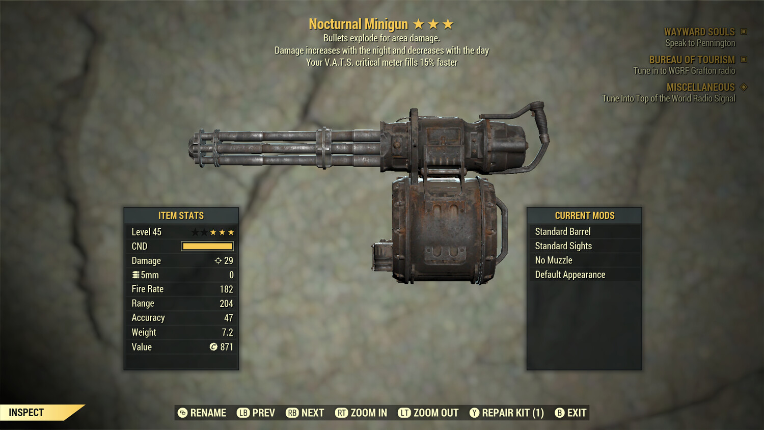 Nocturnal Explosive 15 Minigun