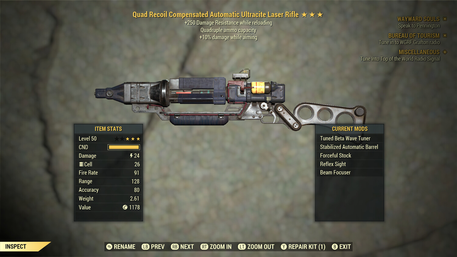 Quad 25/250 Laser Rifle