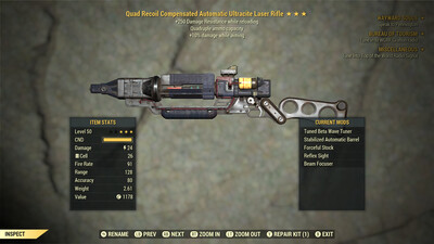 Quad 25/250 Laser Rifle