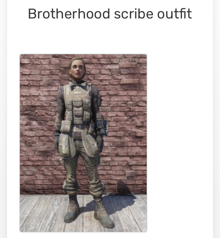 Brotherhood Scribe Outfit