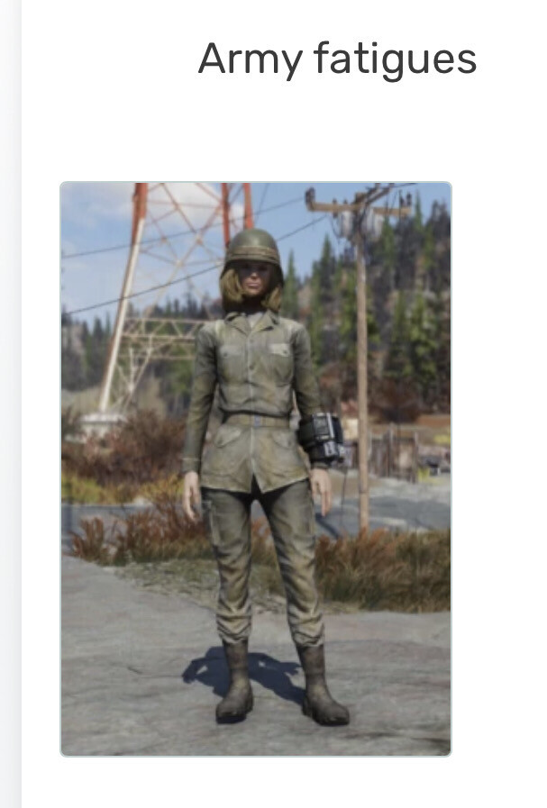 Dirty Army Fatigues