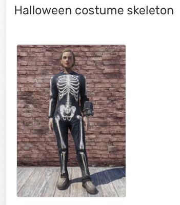 Halloween Costume Skeleton With Mask