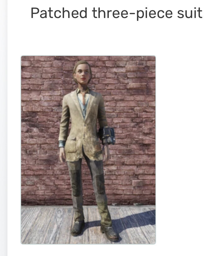 Patched Three Piece Suit