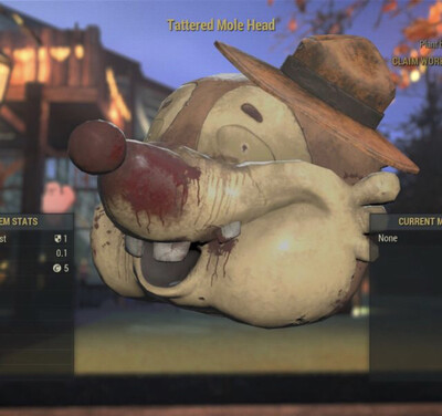 Tattered Mole Head Mask + Outfit