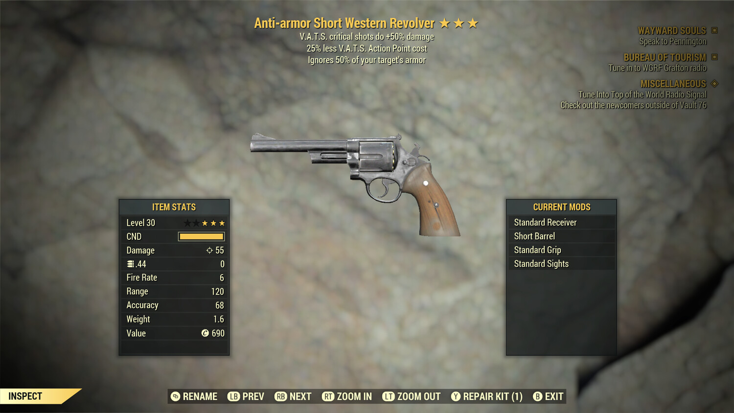 Anti Armor Western Revolver Lvl 30