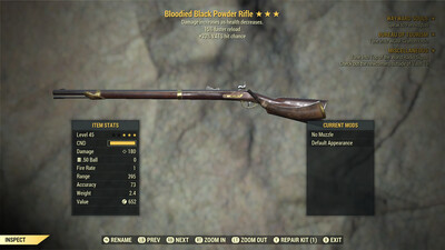 Bloodied 33/15 Black Powder Rifle