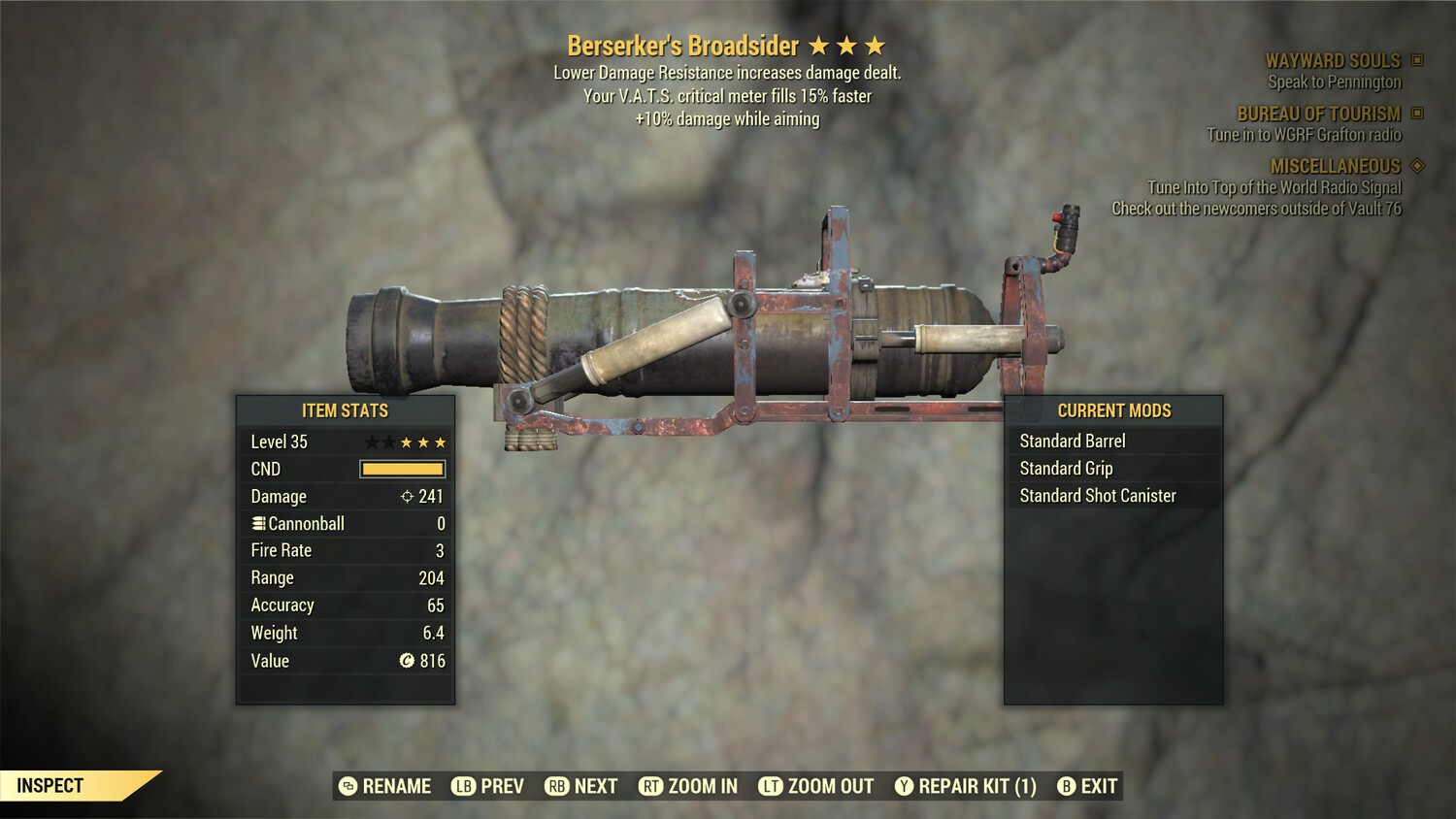 Berserker Broadsider Lvl 35