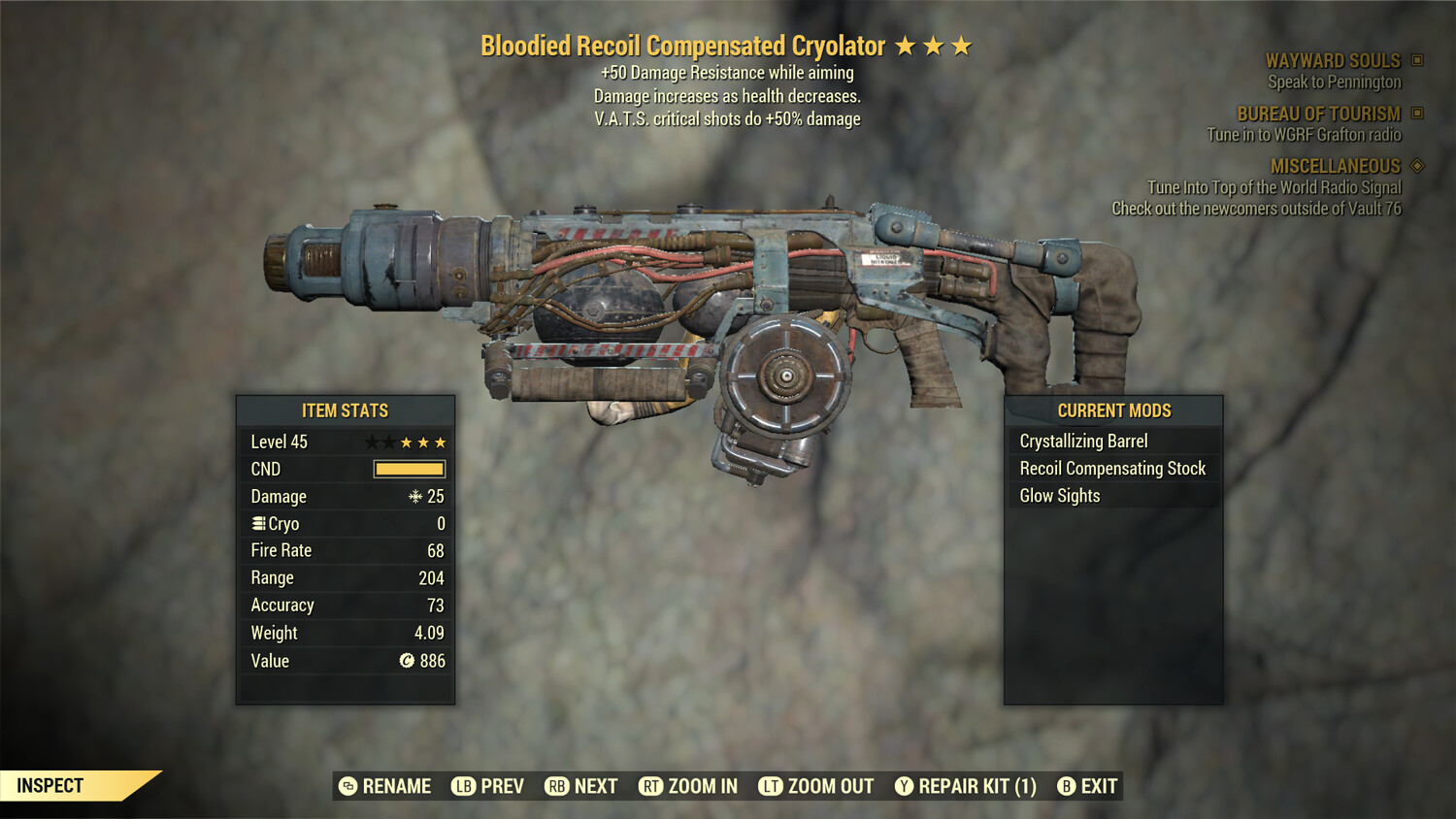 Bloodied 50/50 Cryolator