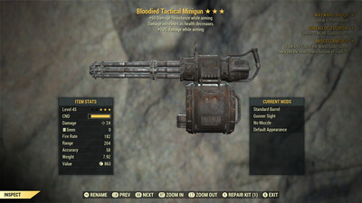 Bloodied 10/50 Minigun