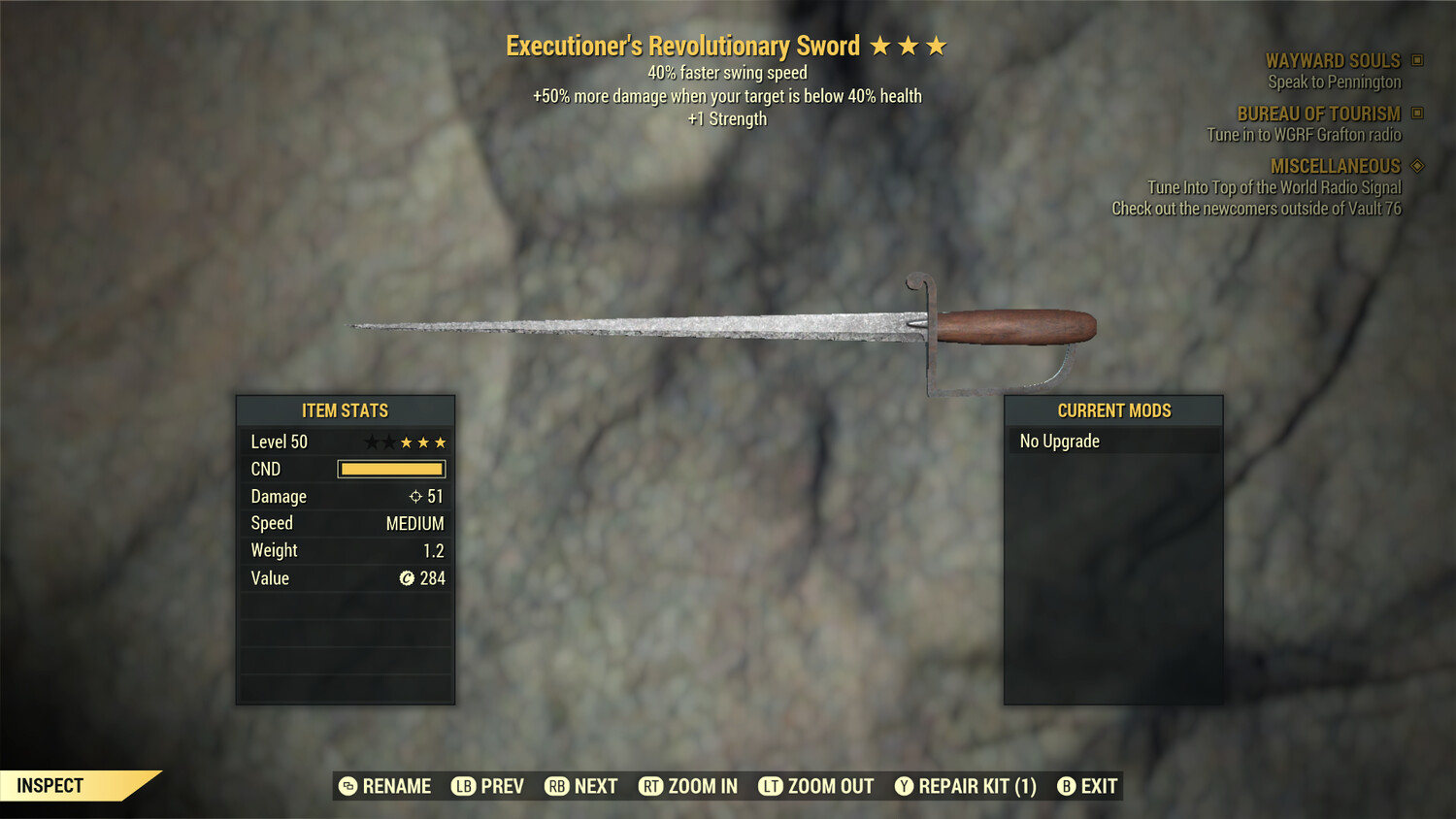 Executioners 1S/SS Revolutionary Sword