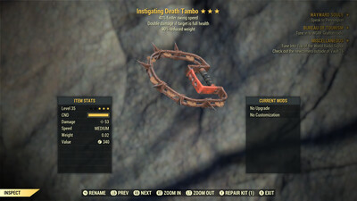 Instigating Death Tambo Lvl 35