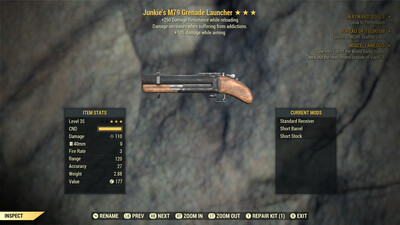 Junkies 25/250 M79 Grenade Launcher Lvl 35