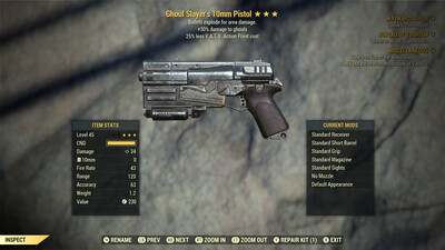 Ghoul Slayers Explosive 10mm Pistol