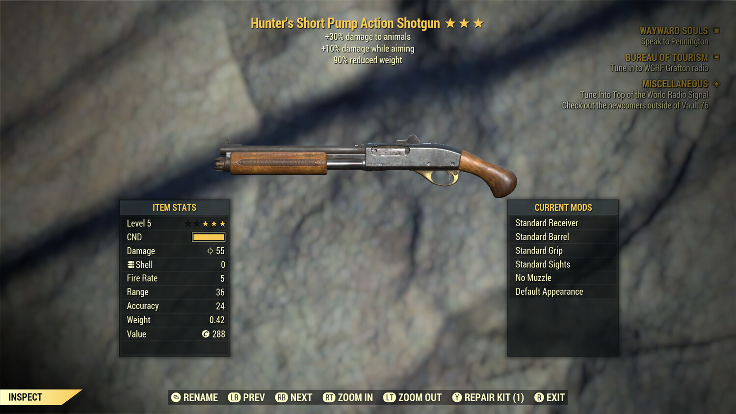 Hunters Pump Action Shotgun Lvl 5