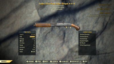 Hunters Pump Action Shotgun Lvl 5