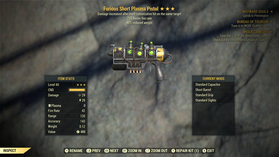 Furious 25/90 Plasma Pistol/Rifle