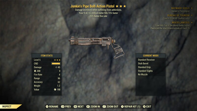 Junkies Pipe Pistol Lvl 5