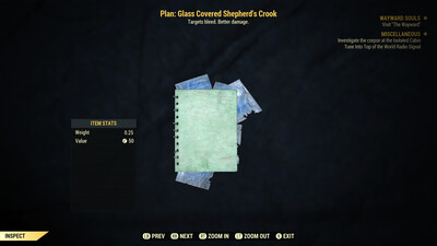 Glass Covered Shepherd Crook