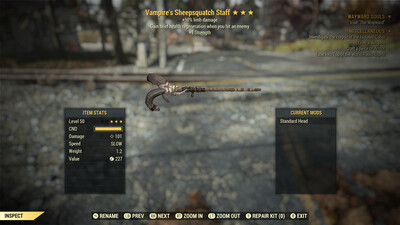 Vampire 1S/50L Sheepsquatch Staff