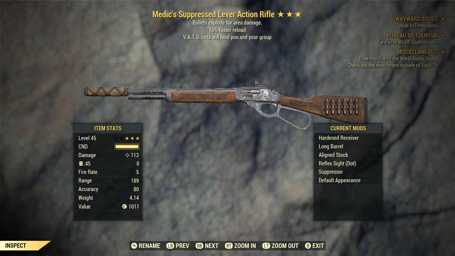 Medic Explosive 15 Lever Action Rifle