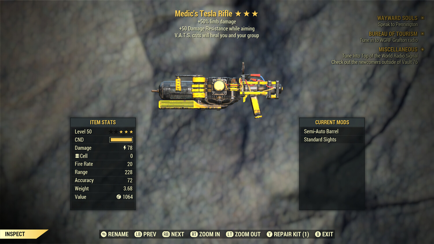 Medic 50/50 Tesla Rifle