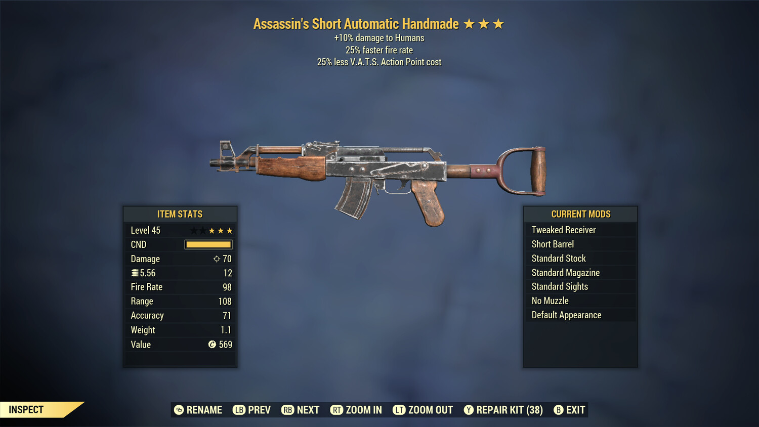 Assassins 25/25 Handmade