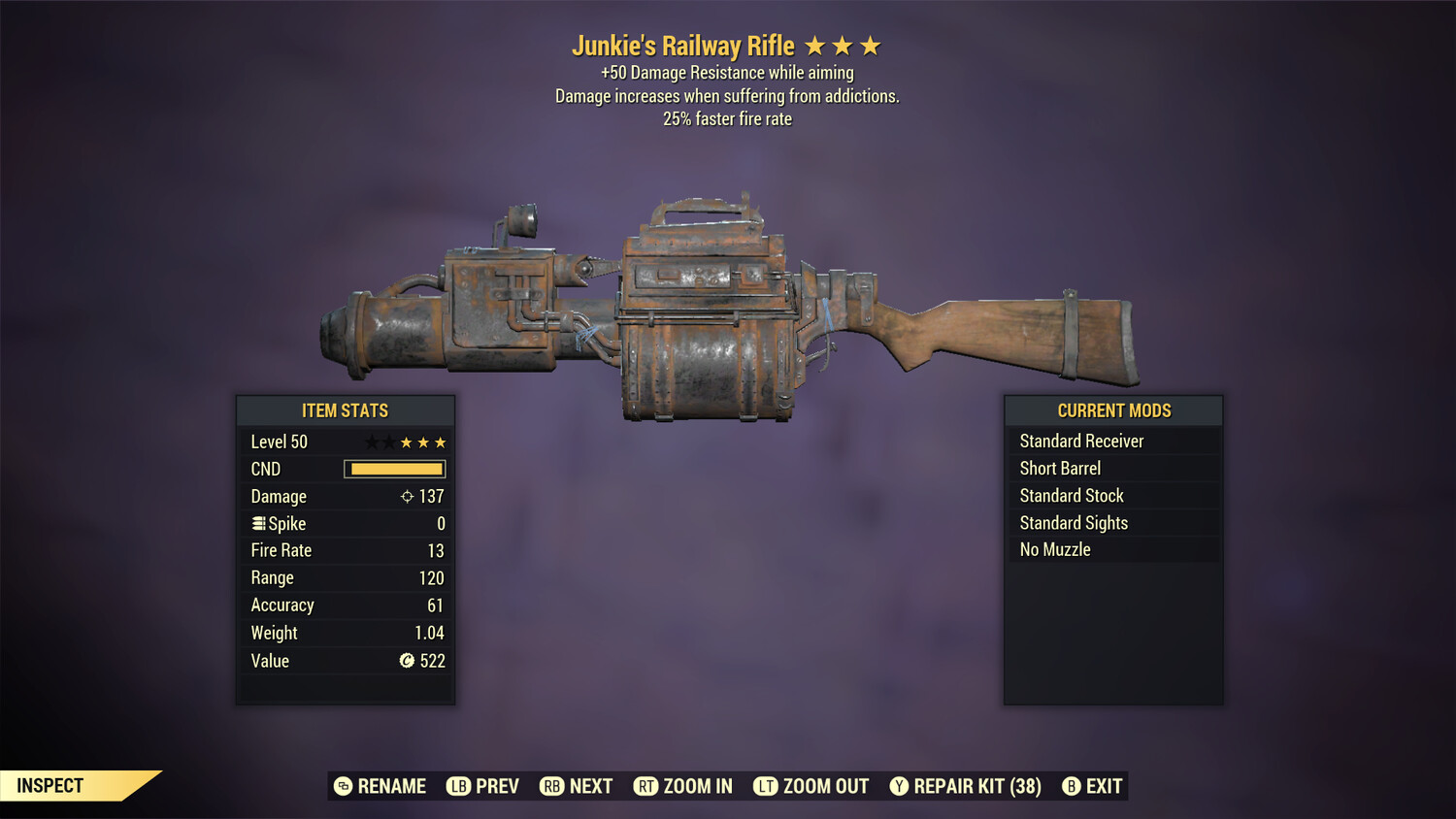Junkie 25/50 Railway Rifle
