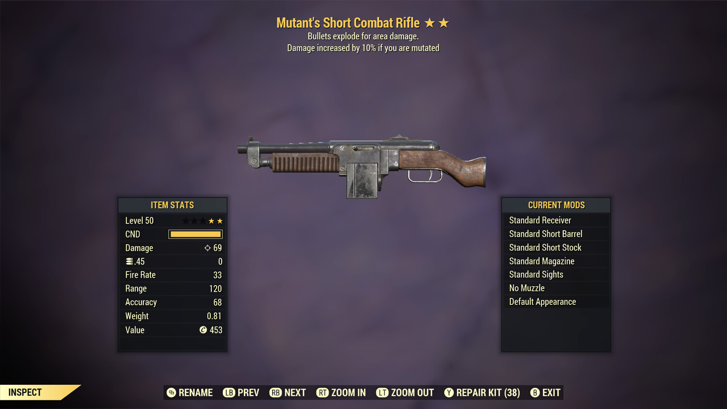 Mutant Explosive Combat Rifle