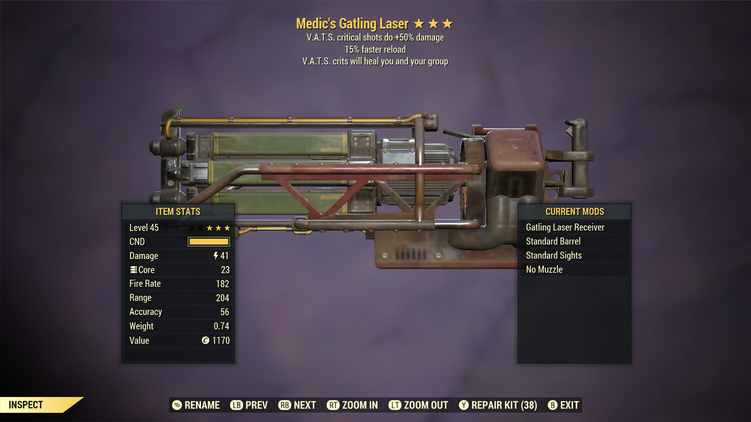 Medics 50/15 Gatling Laser