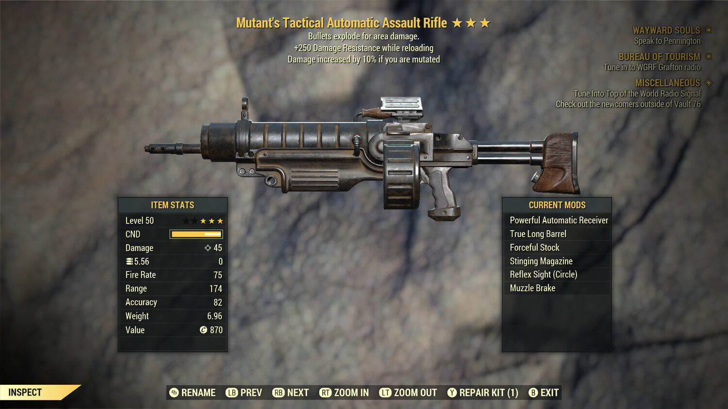 Mutant Explosive 250 Assault Rifle