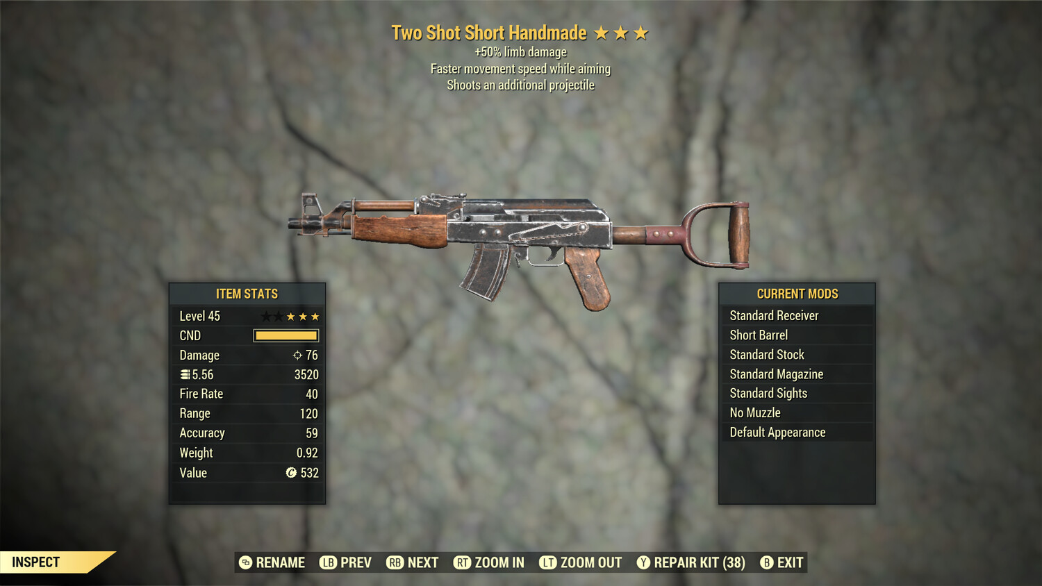 Two Shot 50/FMS Handmade