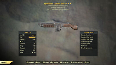 Quad 50/50 Combat Rifle